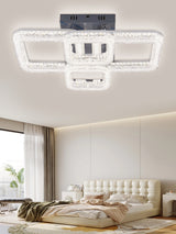Lustra LED RFAN, Model K3535/2+2BCH, Cu Telecomanda, 3 Tipuri De Lumina, Intensitate Reglabila, 120W, Argintiu