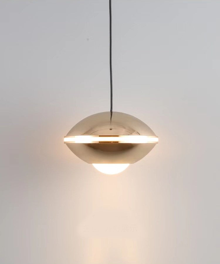 Pendul LED RFAN, Model D20893, Lumina Neutra, Inaltime Reglabila, 7W, Auriu