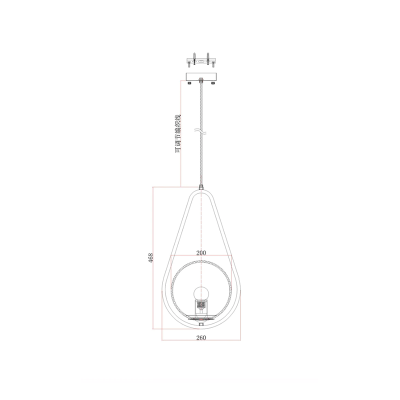 Pendul RFAN, Model ZM82, cu Abajur, 1 X E14, Inaltime Reglabila, Auriu