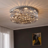 Candelabru RFAN, Model H98348/400, Textura Cristal, Metal, 5 X E14, Crom