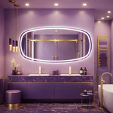 Oglinda LED Ovala Premium 150×85 cm, 3 Tipuri de Lumina – Calda, Rece, Neutra