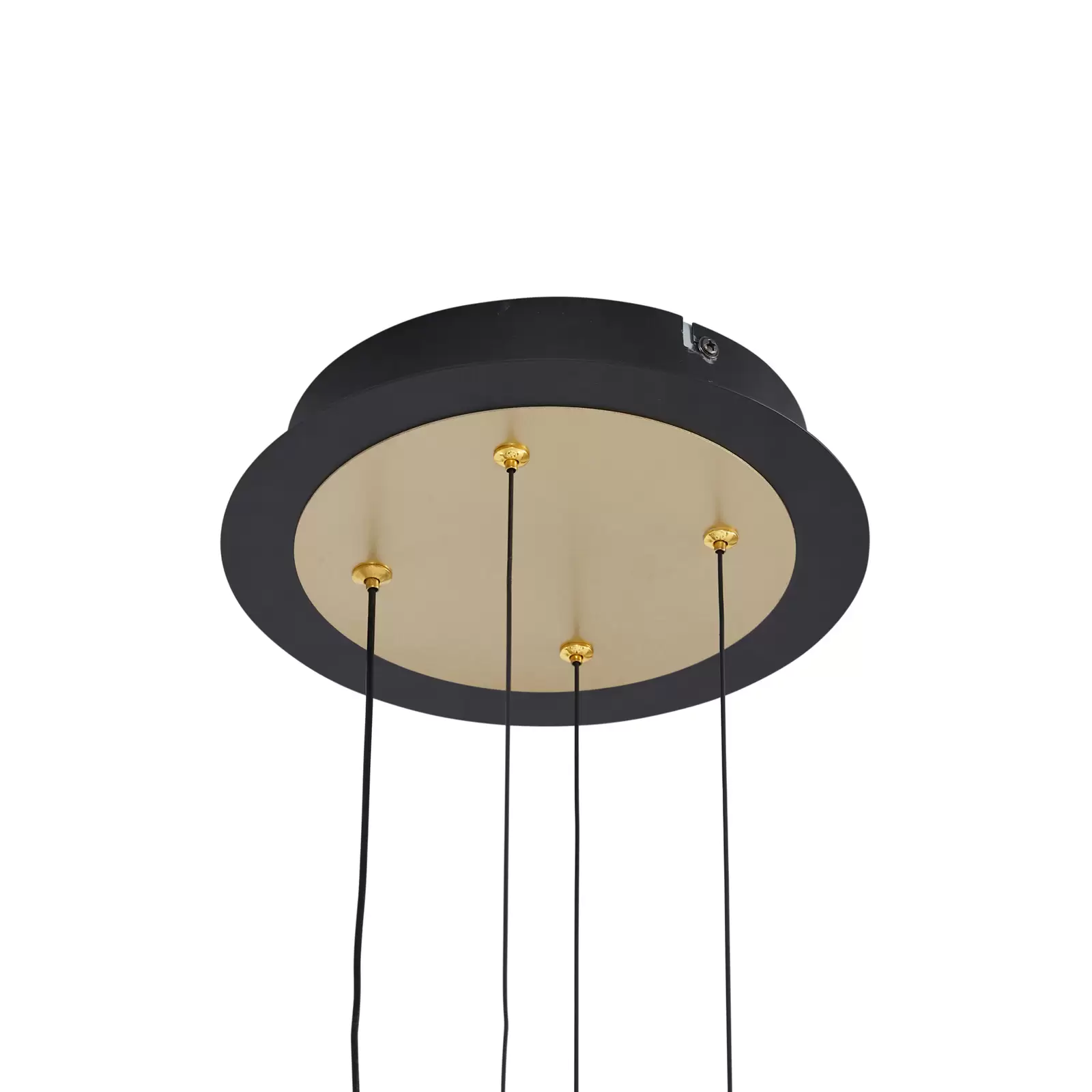 Pendul RFAN, Model 602-12, Cu 12 Abajururi, 12 x G9, Inaltime Reglabila, Auriu/Negru