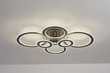 Lustra LED RFAN, Model M316-6, Cu Telecomanda, 3 Tipuri De Lumina, Intensitate Reglabila, 250W, Negru