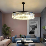 Candelabru RFAN, Model H98134/600, Textura Cristal, Metal, 10 X E14, Negru
