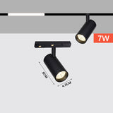 Proiector LED Sina Magnetica Incastrata, Lumina Calda, Reglabil, 7W, Negru