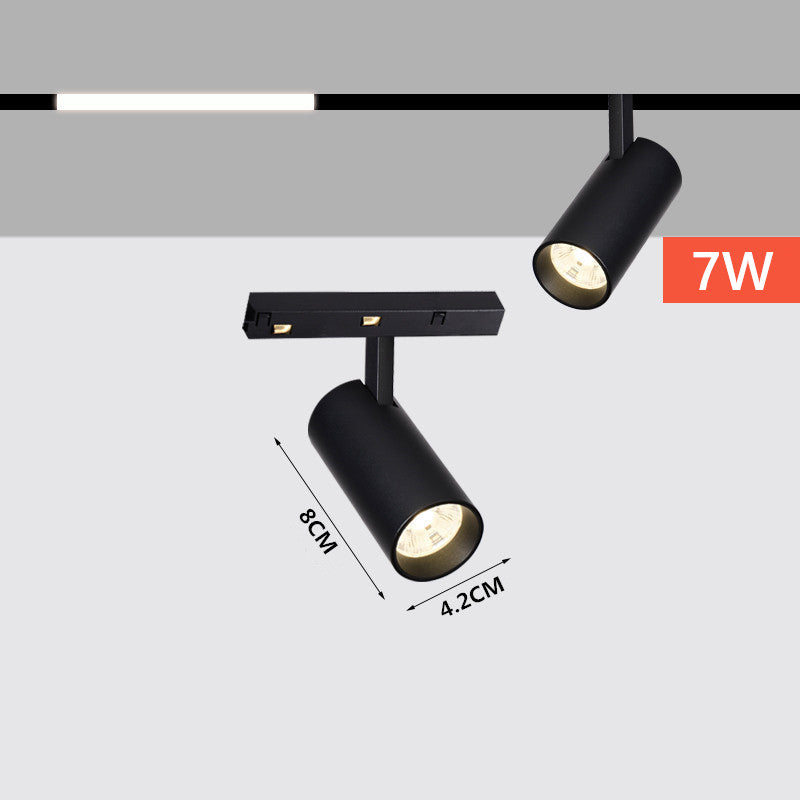 Proiector LED Sina Magnetica Incastrata, Lumina Neutra, Reglabil, 7W, Negru