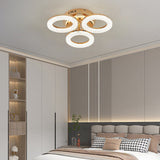 Lustra LED RFAN, Model J300/3, Cu Telecomanda, 3 Tipuri De Lumina, Intensitate Reglabila, 60W, Auriu