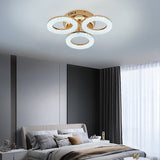 Lustra LED RFAN, Model J300/3, Cu Telecomanda, 3 Tipuri De Lumina, Intensitate Reglabila, 60W, Auriu
