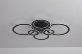 Lustra LED RFAN, Model M316-6, Cu Telecomanda, 3 Tipuri De Lumina, Intensitate Reglabila, 250W, Negru
