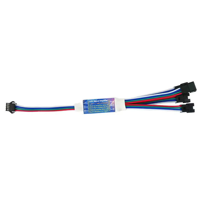 Amplificator Pentru Banda LED RGB Digitala, 4 Iesiri