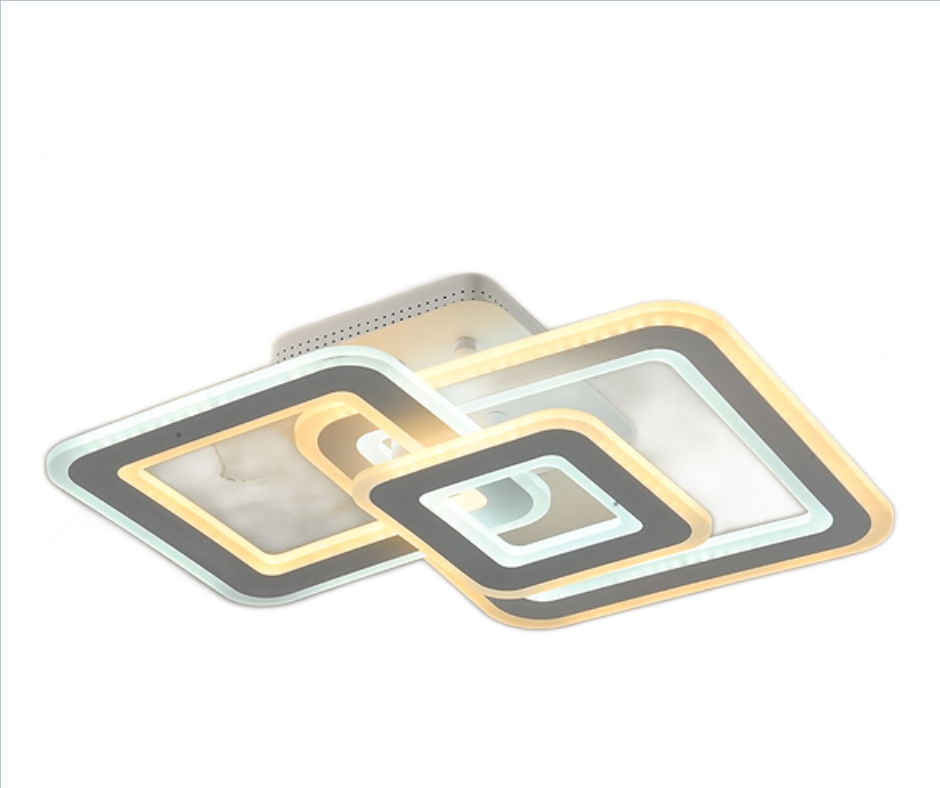 Lustra LED RFAN, Model M988-3, cu Telecomanda, 3 Tipuri de Lumina, Intensitate Reglabila, 170W, Alb