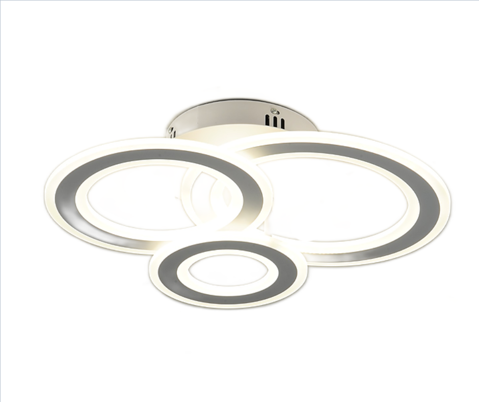 Lustra LED RFAN, Model M978-3C, cu Telecomanda, 3 Tipuri de Lumina, Intensitate Reglabila, 178W, Alb