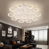 Lustra LED RFAN, Model K27/16, cu Telecomanda, 3 Tipuri de Lumina, Intensitate Reglabila, 280W, Alb