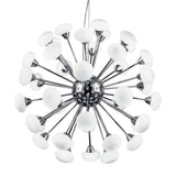 Lustra Tip Pendul RFAN, cu 42 Abajururi, 42 x G9, Argintiu/Alb