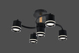 Lustra RFAN, Model R9170/4+1, 5 X Soclu GX53, Negru
