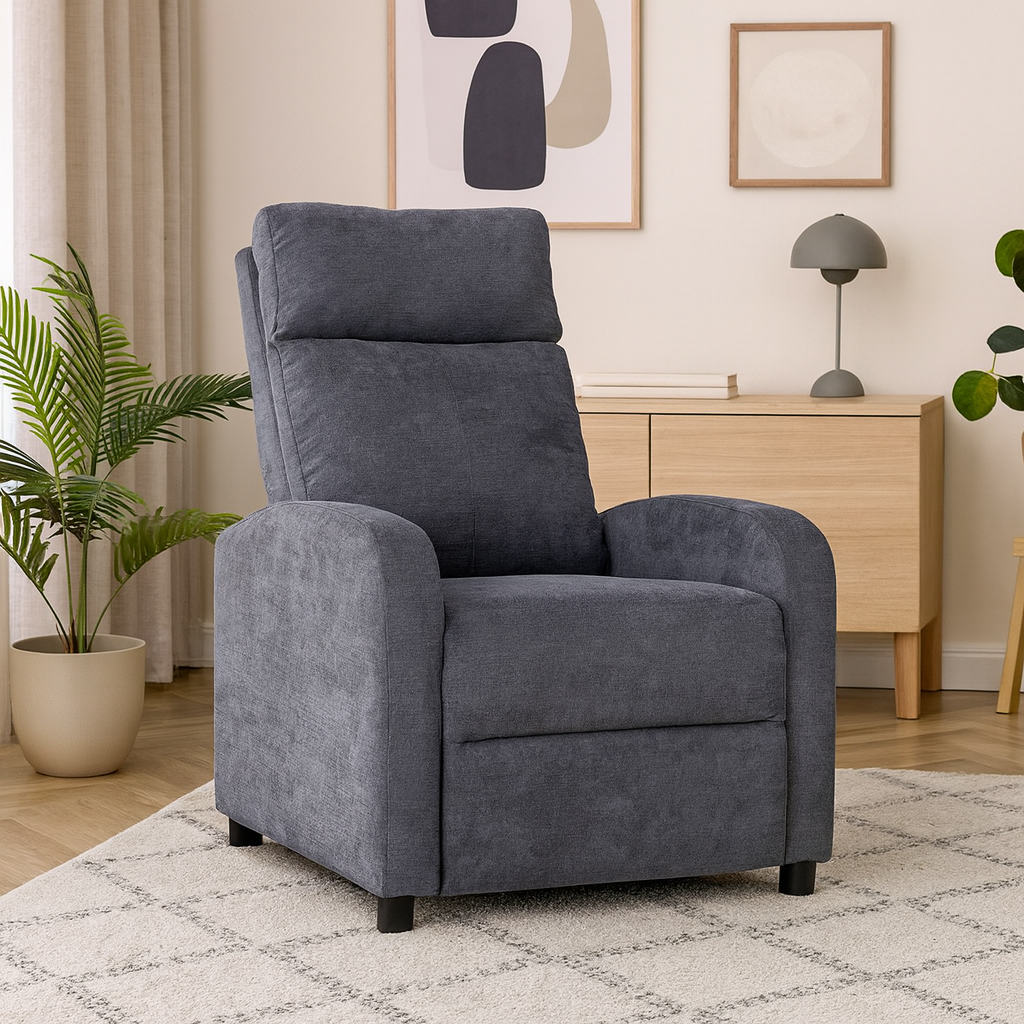 Fotoliu Recliner Premium, Confort Maxim, Design Elegant, Gri Inchis