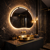 Oglinda LED Baie, Hol, Dormitor Premium 80×60 cm, 3 Tipuri de Lumina – Calda, Rece, Neutra