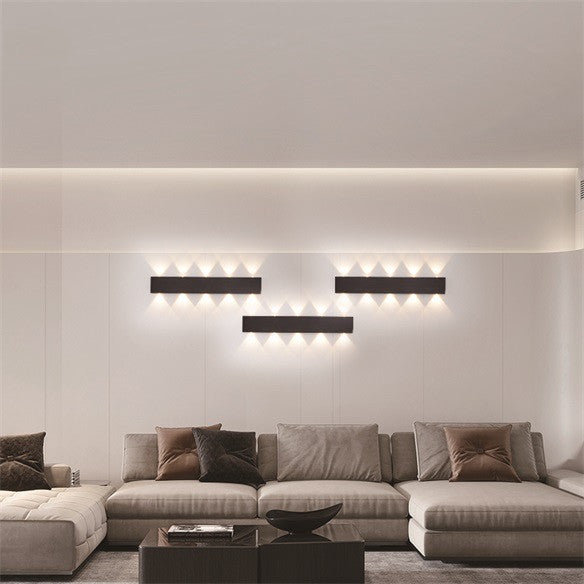 Aplica LED RFAN, Model C20990, 3 Tipuri De Lumina, 20W+18W, Negru