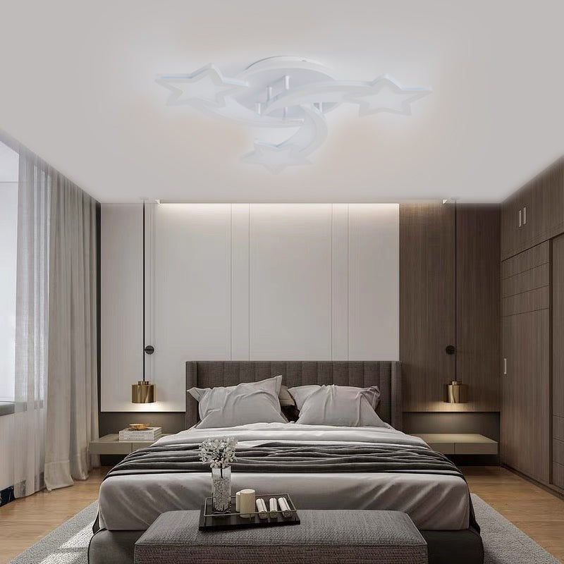 Lustra LED RFAN, Model M213-3RGB, Cu Telecomanda, 3 Tipuri De Lumina Plus Lumina RGB, Intensitate Reglabila, 72W, Alb