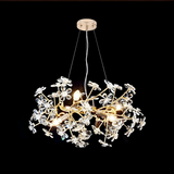 Lustra LED Tip Pendul RFAN, Model R9095/800, Metal, 8 X E14, Auriu