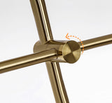 Lustra RFAN, Model D123-6, cu 6 Socluri, Auriu