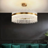 Candelabru LED RFAN, Model 8817/800, Textura Cristal, Metal, 150W, Auriu