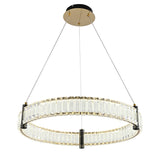 Lustra LED Tip Pendul RFAN, Model R9047-500, Cu Telecomanda, 3 Tipuri De Lumina, Inaltime Reglabila, 118W, Auriu