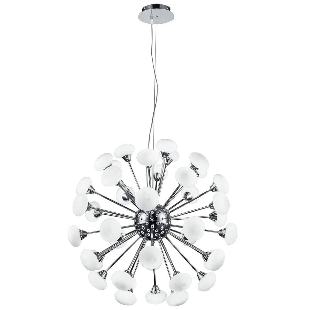 Lustra Tip Pendul RFAN, cu 42 Abajururi, 42 x G9, Argintiu/Alb