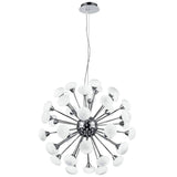 Lustra Tip Pendul RFAN, cu 42 Abajururi, 42 x G9, Argintiu/Alb