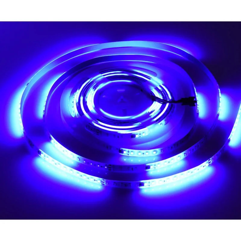 KIT Banda LED Digitala RFAN, Lumina Albastra, 10m, 12W/M, 24V, Transformator 200W, Controler