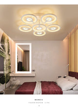 Lustra LED RFAN, Model K17/5, cu Telecomanda, 3 Tipuri de Lumina, Intensitate Reglabila, 192W, Alb