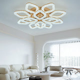 Lustra LED RFAN, Model J301/8+4, Cu Telecomanda, 3 Tipuri De Lumina, Intensitate Reglabila, 240W, Auriu