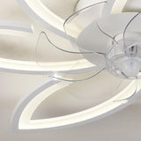 Lustra LED RFAN, Model R9164/6, cu Ventilator si Telecomanda, 3 Tipuri De Lumina, Intensitate Reglabila, 81W, Alb