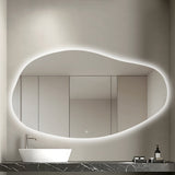 Oglinda LED Asimetrica Premium 140×90 cm, Touch, 3 Tipuri Lumina – Calda, Rece, Naturala