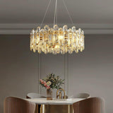 Candelabru RFAN, Model 5709/400, Textura Cristal, Metal, 5 X E14, Auriu