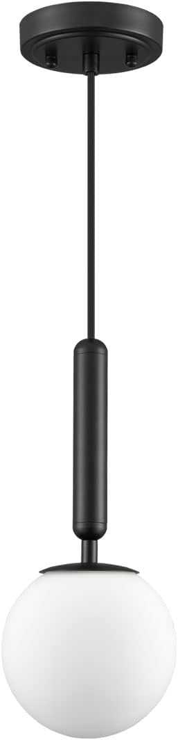 Pendul RFAN, Model ZM84, cu Abajur, 1 X E27, Inaltime Reglabila, Negru