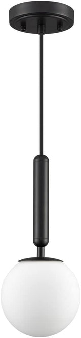Pendul RFAN, Model ZM84, cu Abajur, 1 X E27, Inaltime Reglabila, Negru