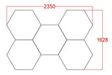 HoneyComb LED RFAN, 5 X Hexagon, Lumina Rece, 6500K, 192W