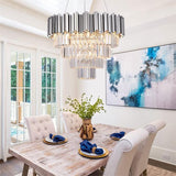 Candelabru RFAN, Model WL339/600, Textura Cristal, Metal, 10 X E27, Argintiu