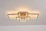 Lustra LED RFAN, Model K002-6 CF, Cu Telecomanda, 3 Tipuri De Lumina, Intensitate Reglabila, 228W, Maro