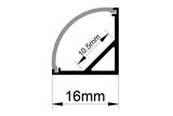 Profil LED Aplicat Pe Colt, 90 Grade, Lungime 3m, Aluminiu