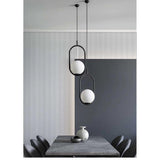 Pendul RFAN, Model ZM81, cu Abajur, 1 X E14, Inaltime Reglabila, Negru