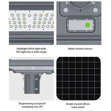 Proiector LED Stradal, Cu Telecomanda, Rezistent la Apa IP65, cu Panou Solar Si Senzor De Miscare, 400W, YC-LH-001