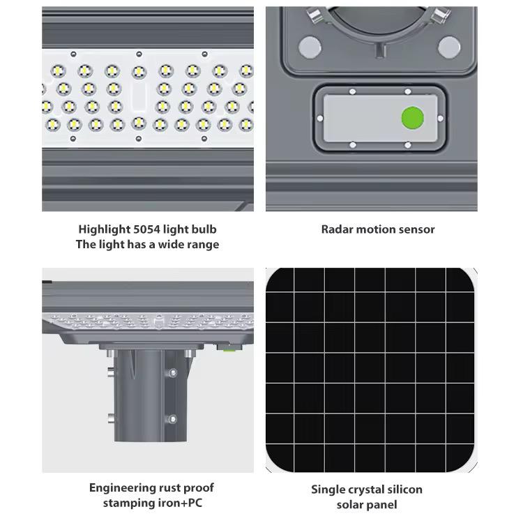 Proiector LED Stradal, Cu Telecomanda, Rezistent la Apa IP65, cu Panou Solar Si Senzor De Miscare, 400W, YC-LH-001