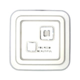 Lustra LED RFAN, Model 202, cu Telecomanda, 3 Tipuri de Lumina, Intensitate Reglabila, 200W, Alb