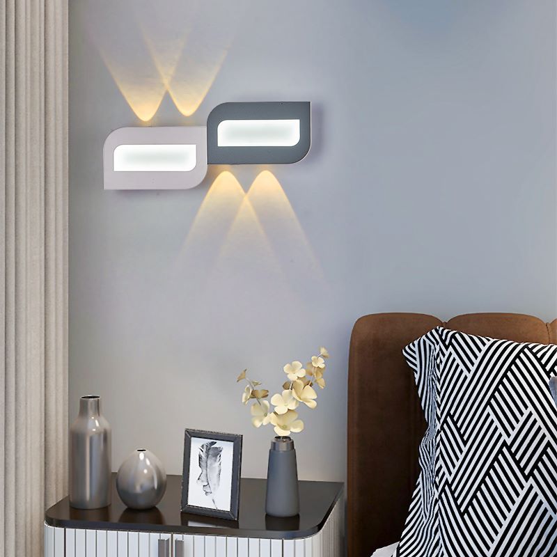 Aplica LED 3D RFAN, Model B606, 3 Tipuri De Lumina, 56W, Alb/Gri