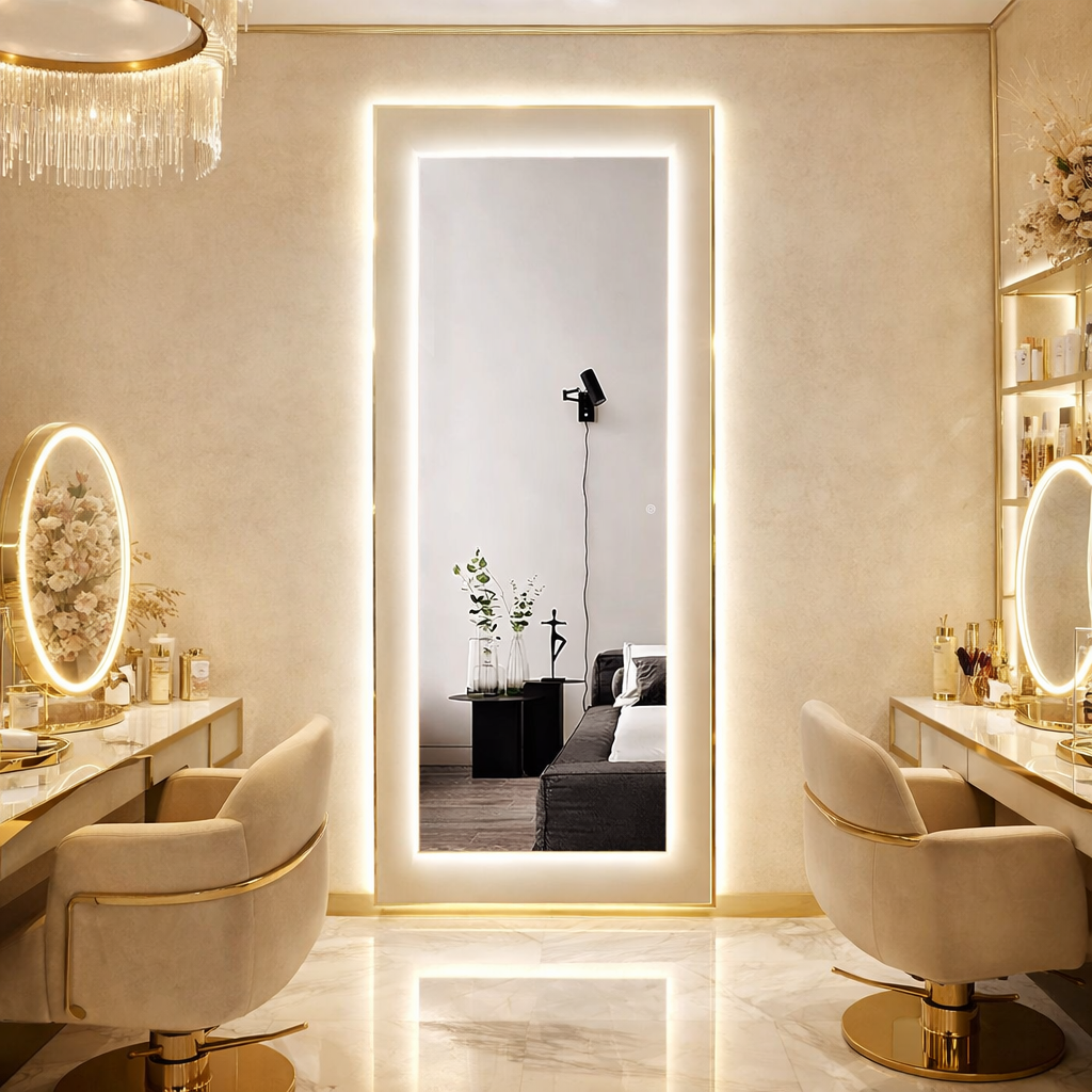 Oglinda LED Hol Premium 70×180 cm, Touch, 3 Tipuri Lumina – Calda, Rece, Naturala