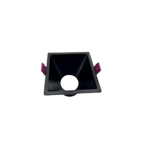 Rama Simpla, 502L-SQ, Pentru Spot Incastrat GU10, Patrata, Negru