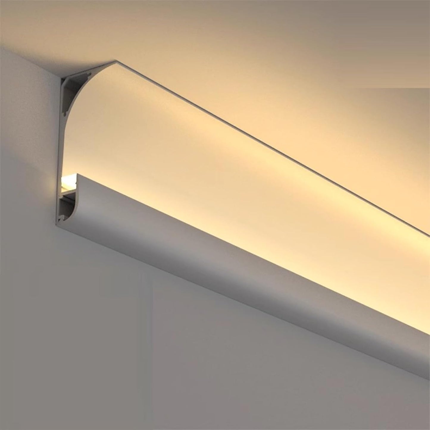 Profil LED Aplicat Tip Scafa Sau Plinta, Lungime 3m, Material Aluminiu, Alb