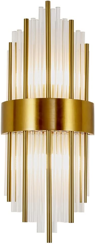 Aplica RFAN, Model 7820/2W, Textura Cristal, Metal, 2 X E14, Auriu